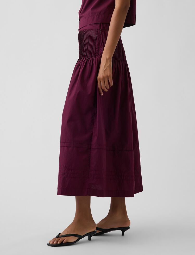 Poplin Pintuck Maxi Skirt gap poplin pintuck maxi skirt