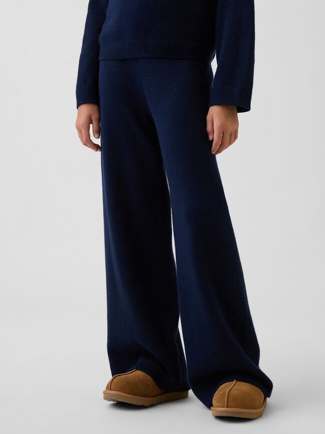 Kids CashSoft Wide-Leg Sweater Pants gap kids cashsoft wide leg sweater pants