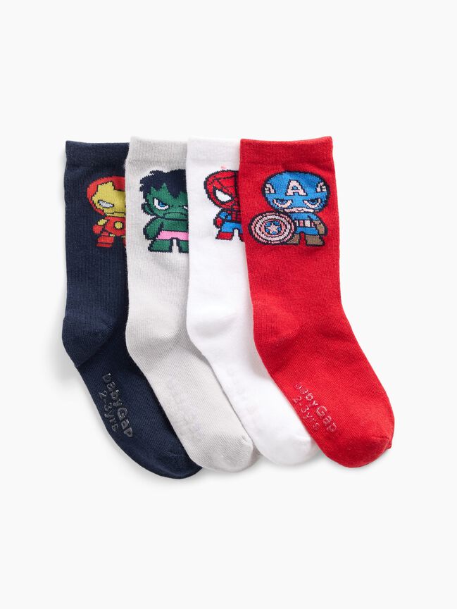 babyGap Marvel Avengers Crew Socks (4-Pack) babygap marvel avengers crew socks 4 pack