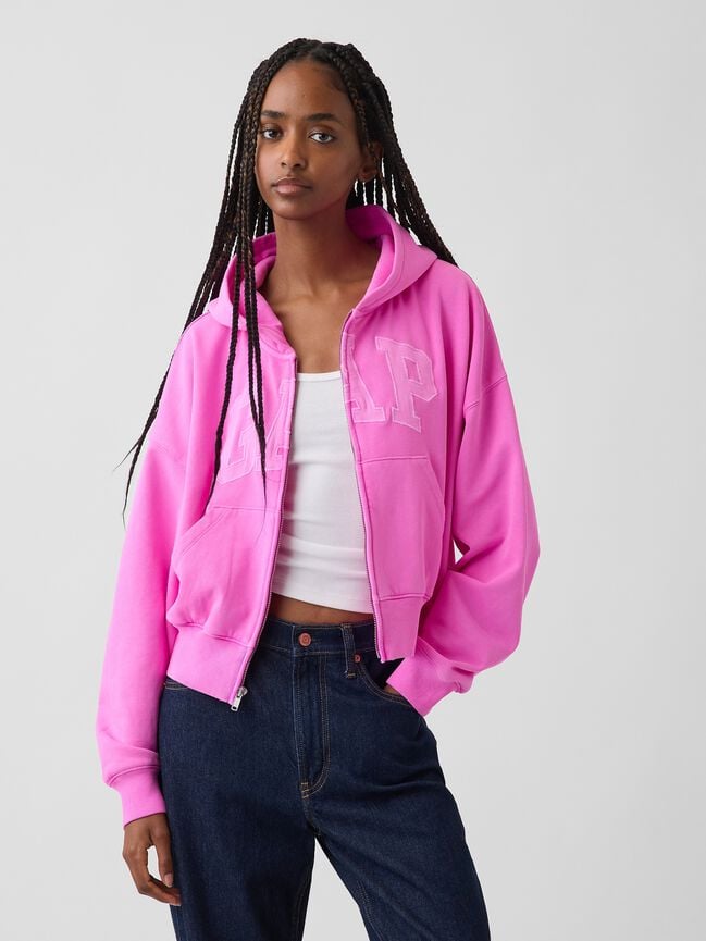 VintageSoft Oversized Gap Logo Zip Hoodie vintagesoft oversized gap logo zip hoodie