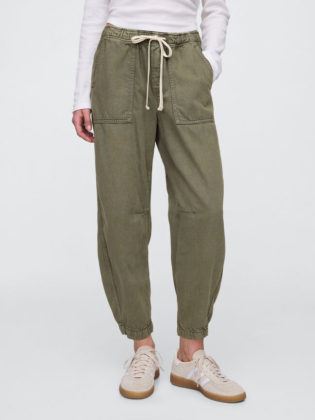 Mid Rise Pull-On Soft Barrel Jeans gap mid rise pull on soft barrel jeans