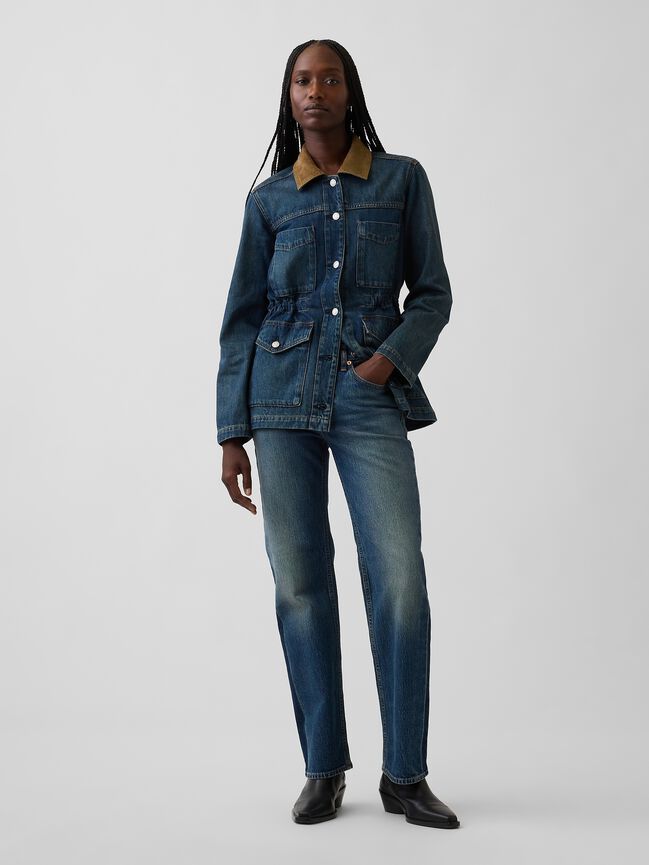 Mid Rise Relaxed Straight Jeans gap mid rise relaxed straight jeans