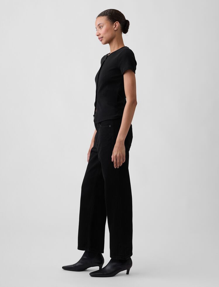 Low Slung SuperSoft Relaxed Straight Crop Jeans gap low slung supersoft relaxed straight crop jeans