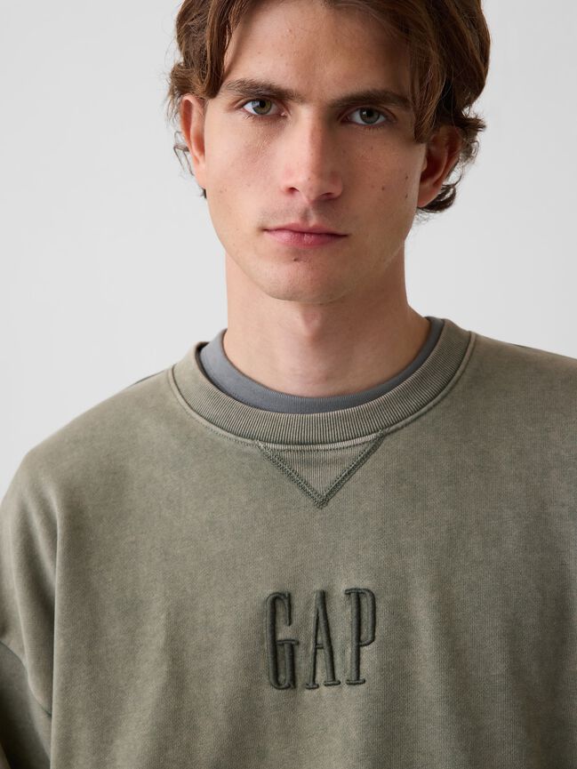 Heavyweight Oversized Logo Sweatshirt gap heavyweight oversized logo sweatshirt