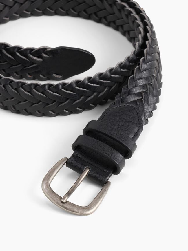 Braided Vegan-Leather Belt gap braided vegan leather belt