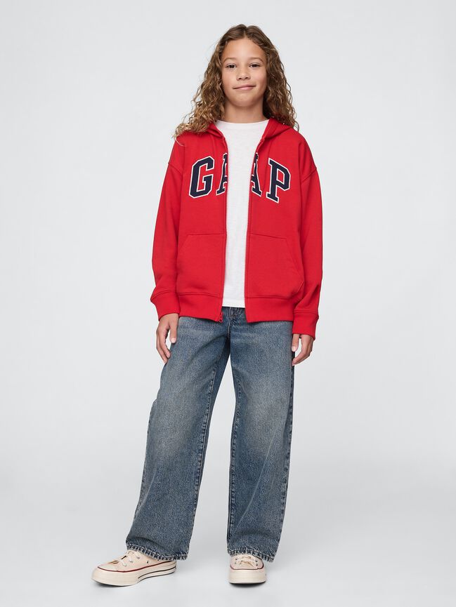 Kids Relaxed Gap Logo Zip Hoodie kids relaxed gap logo zip hoodie