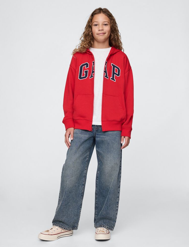 Kids Relaxed Gap Logo Zip Hoodie kids relaxed gap logo zip hoodie