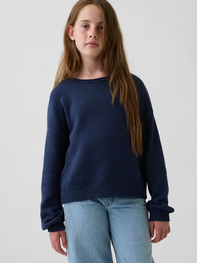 Kids 100% Cotton Oversized Rollneck Sweater gap kids 100 cotton oversized rollneck sweater