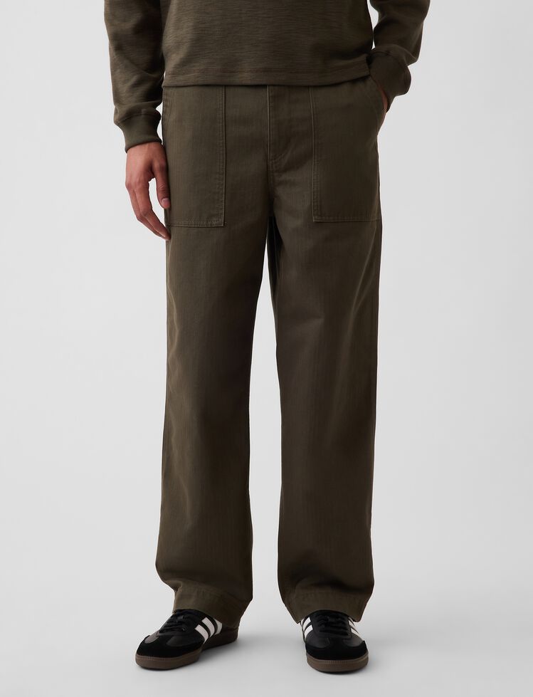 Herringbone '90s Loose Pants gap herringbone 90s loose pants