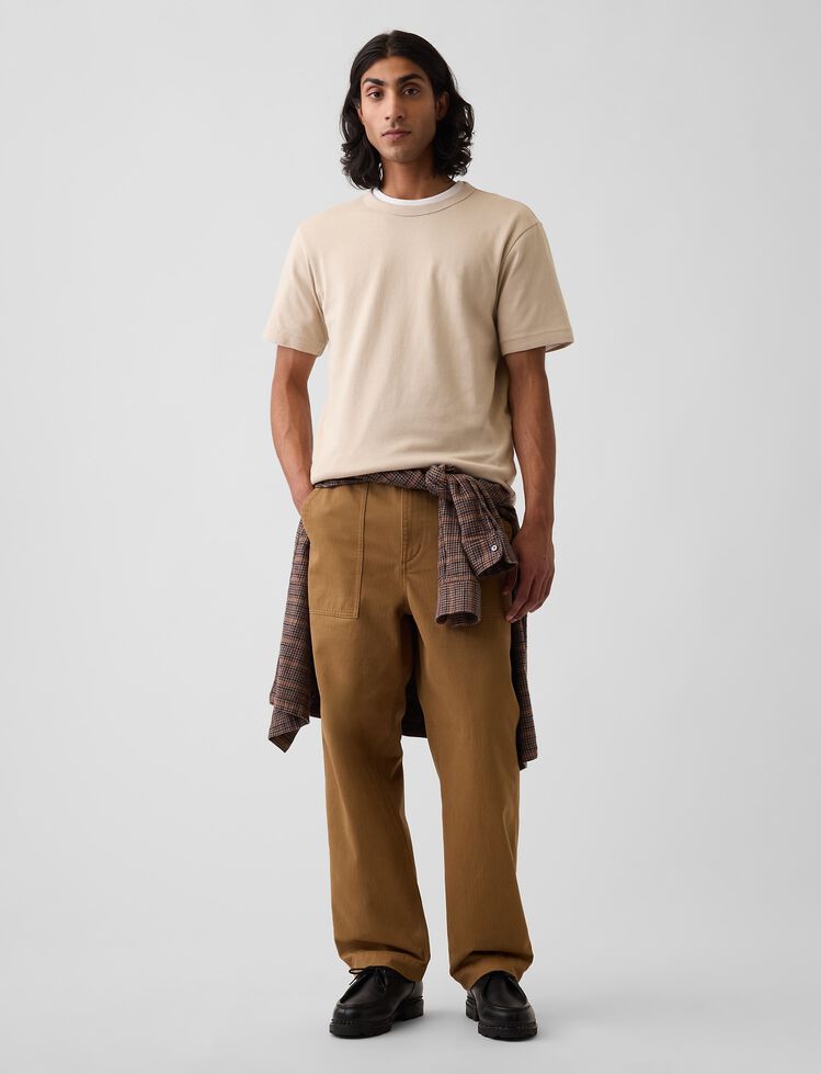 Herringbone '90s Loose Pants gap herringbone 90s loose pants