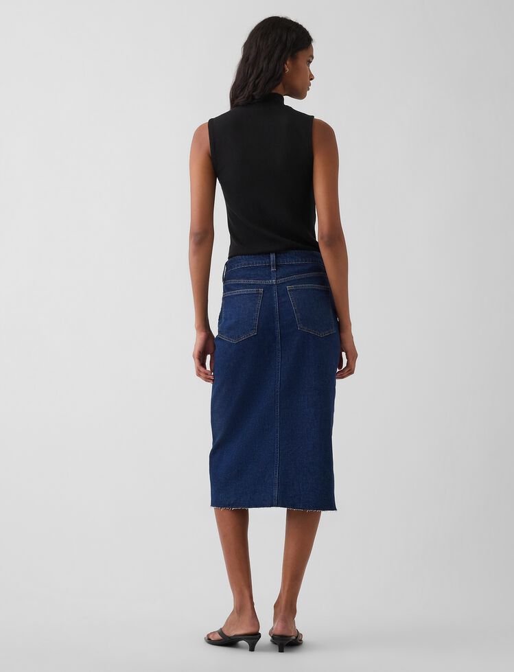 Denim Midi Pencil Skirt gap denim midi pencil skirt