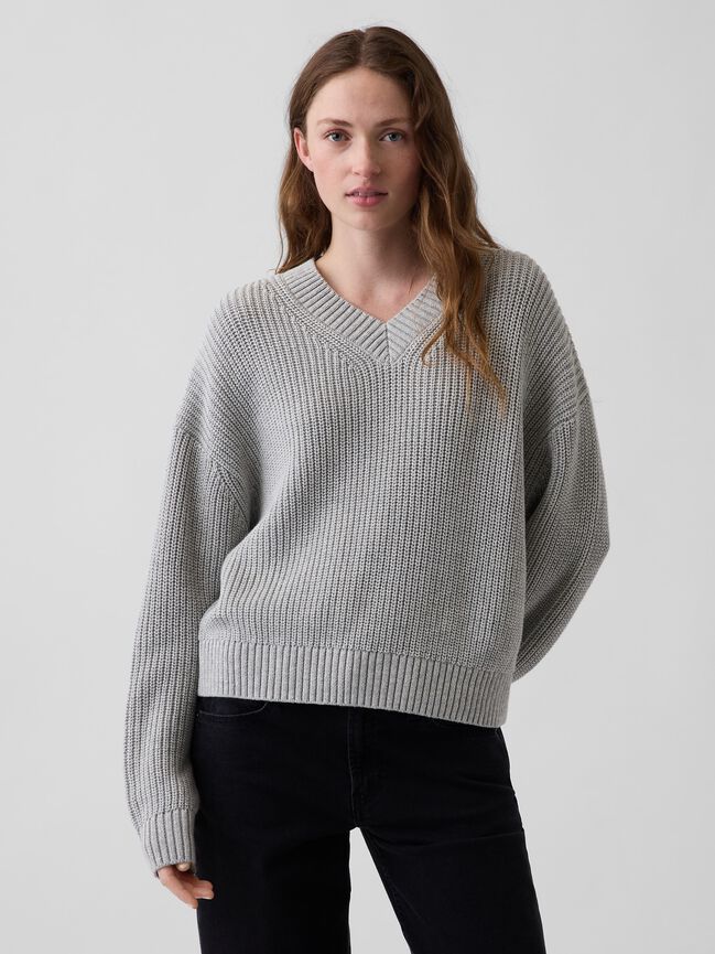 100% Cotton Oversized Shaker Sweater gap 100 cotton oversized shaker sweater