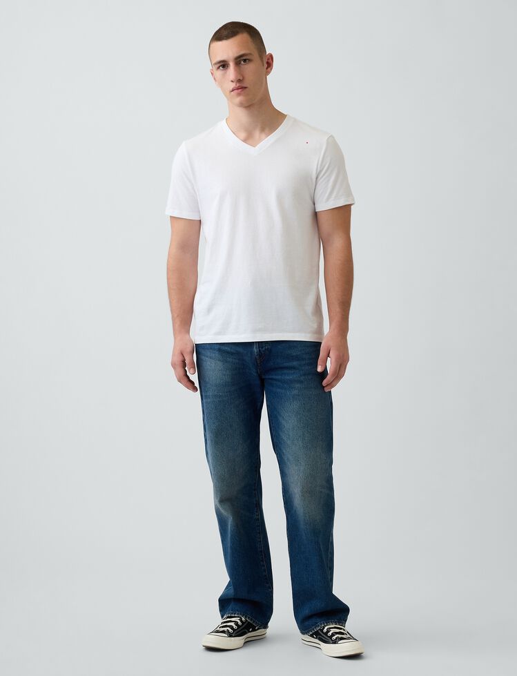 Cotton Jersey V-Neck T-Shirt gap cotton jersey v neck t shirt