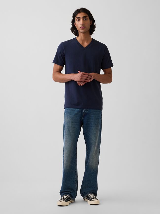 Cotton Jersey V-Neck T-Shirt gap cotton jersey v neck t shirt