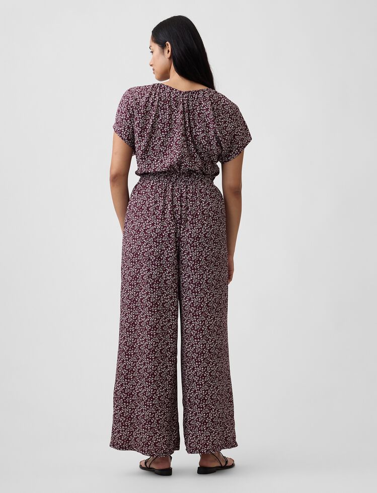 Flutter Sleeve Wide-Leg Jumpsuit gap flutter sleeve wide leg jumpsuit
