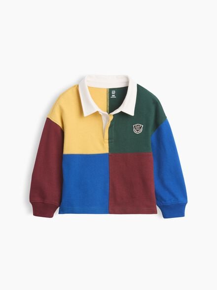 gap baby toddler colorblock rugby polo shirt gap baby toddler colorblock rugby polo shirt