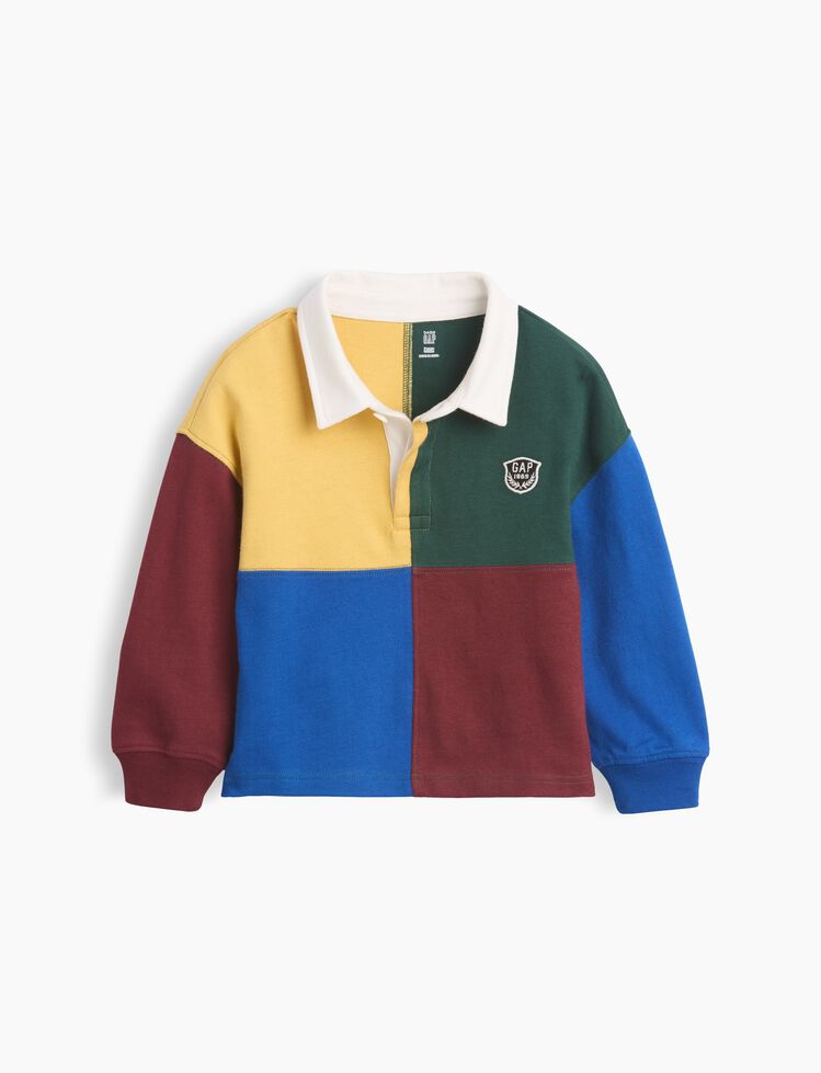 Baby & Toddler Colorblock Rugby Polo Shirt gap baby toddler colorblock rugby polo shirt