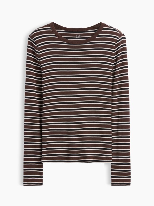 Modern Ribbed Crewneck T-Shirt gap modern ribbed crewneck t shirt