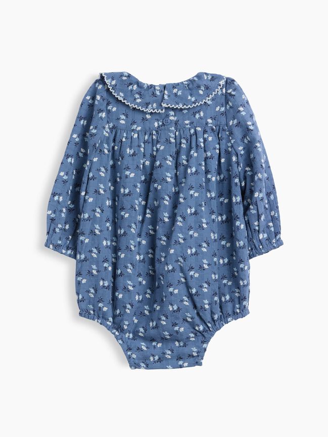 Baby Ruffle Collar Floral Bubble Bodysuit gap baby ruffle collar floral bubble bodysuit