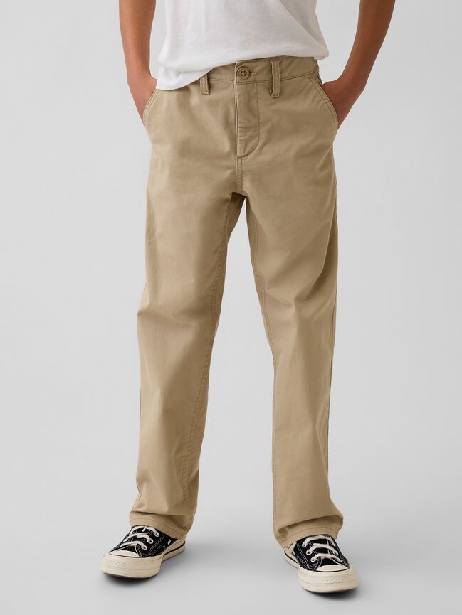 Kids Uniform Stretch Relaxed Straight Khakis gap kids uniform stretch relaxed straight khakis