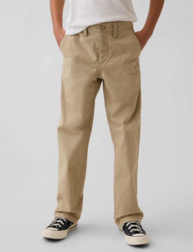 Kids Uniform Stretch Relaxed Straight Khakis gap kids uniform stretch relaxed straight khakis