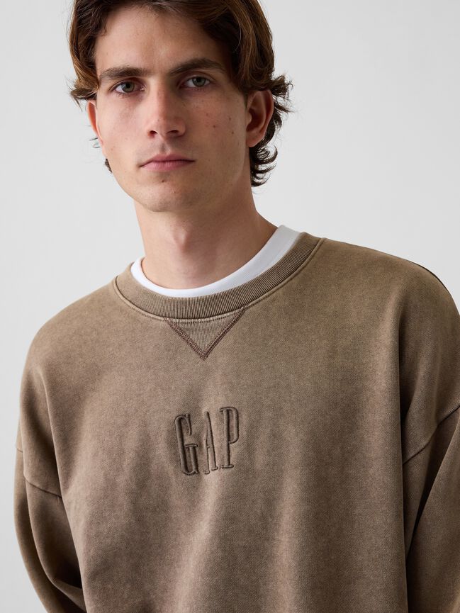 Heavyweight Oversized Logo Sweatshirt gap heavyweight oversized logo sweatshirt