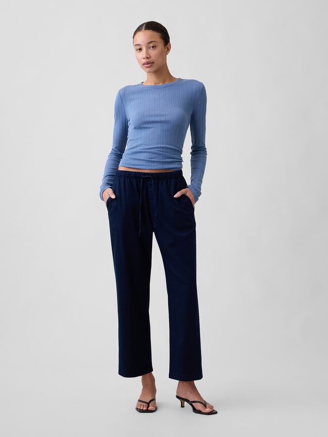 Mid Rise Easy Twill Pants gap mid rise easy twill pants