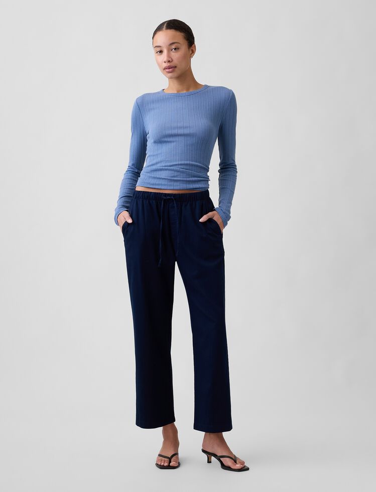 Mid Rise Easy Twill Pants gap mid rise easy twill pants