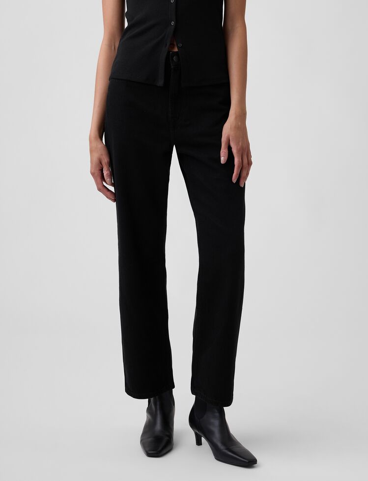 Low Slung SuperSoft Relaxed Straight Crop Jeans gap low slung supersoft relaxed straight crop jeans