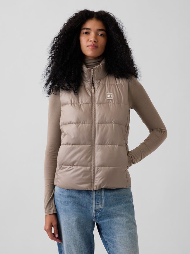 Relaxed Puffer Vest gap relaxed puffer vest