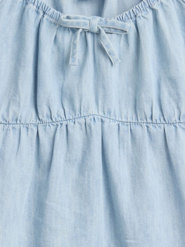 Kids Denim Puff-Sleeve Top gap kids denim puff sleeve top