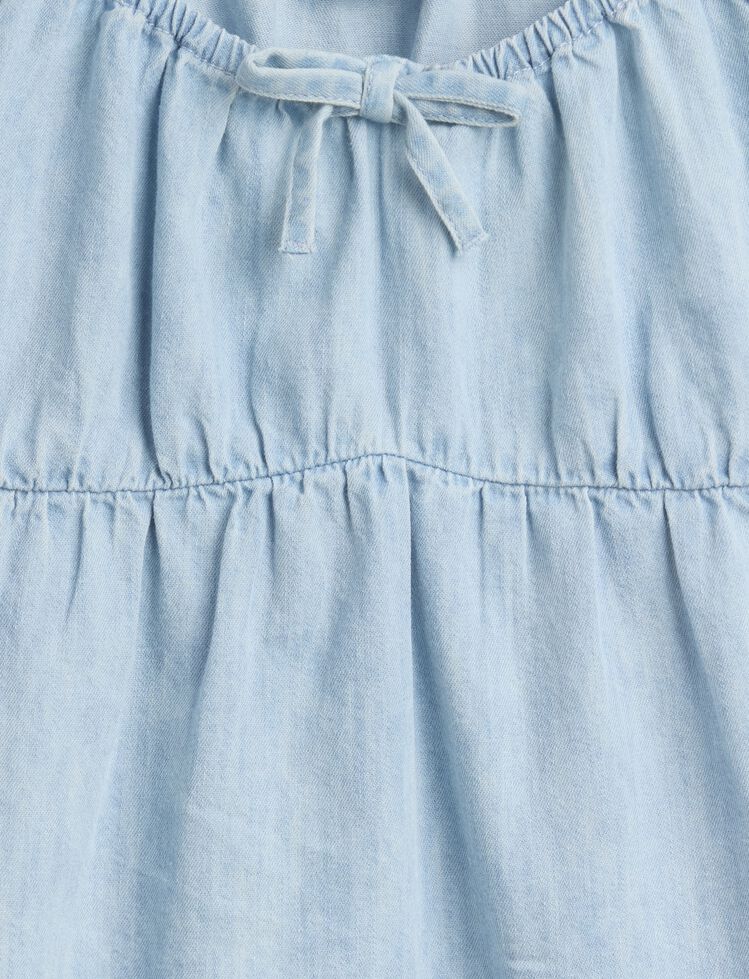 Kids Denim Puff-Sleeve Top gap kids denim puff sleeve top