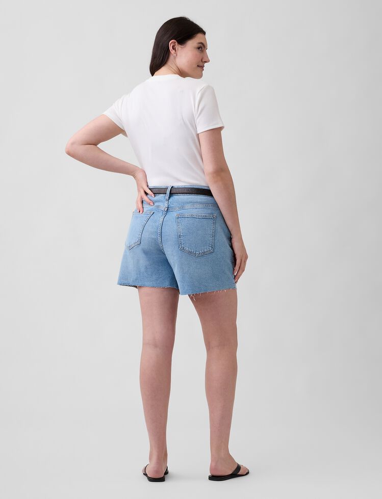 5" Mid Rise Soft Denim Shorts gap 5 mid rise soft denim shorts