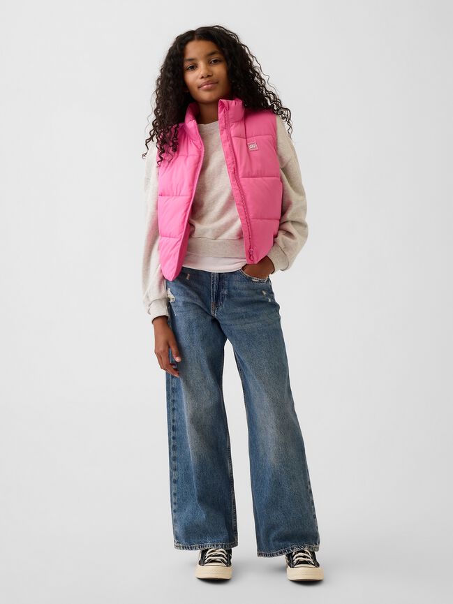 Kids Relaxed Puffer Vest gap kids relaxed puffer vest