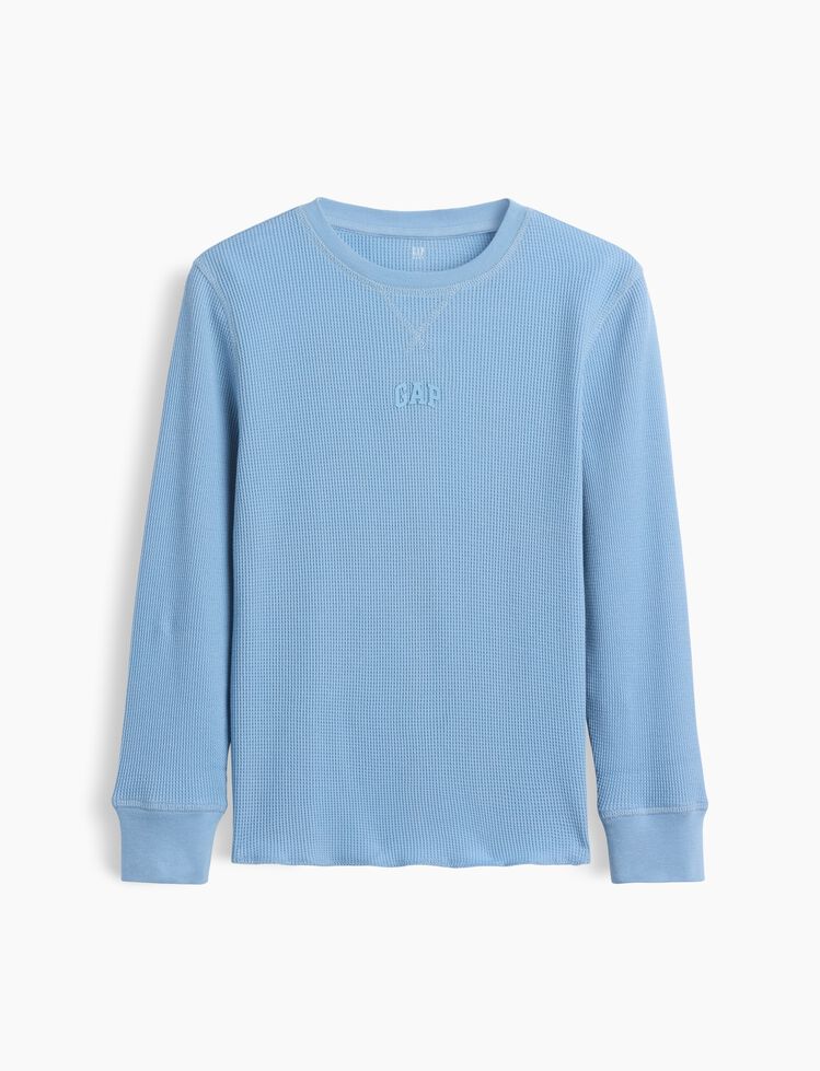 Kids Gap Mini-Logo Waffle-Knit T-Shirt kids gap mini logo waffle knit t shirt