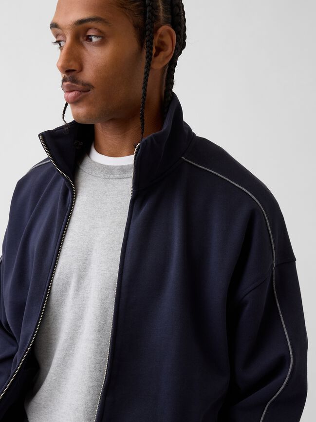 Heavyweight Oversized Zip Jacket gap heavyweight oversized zip jacket
