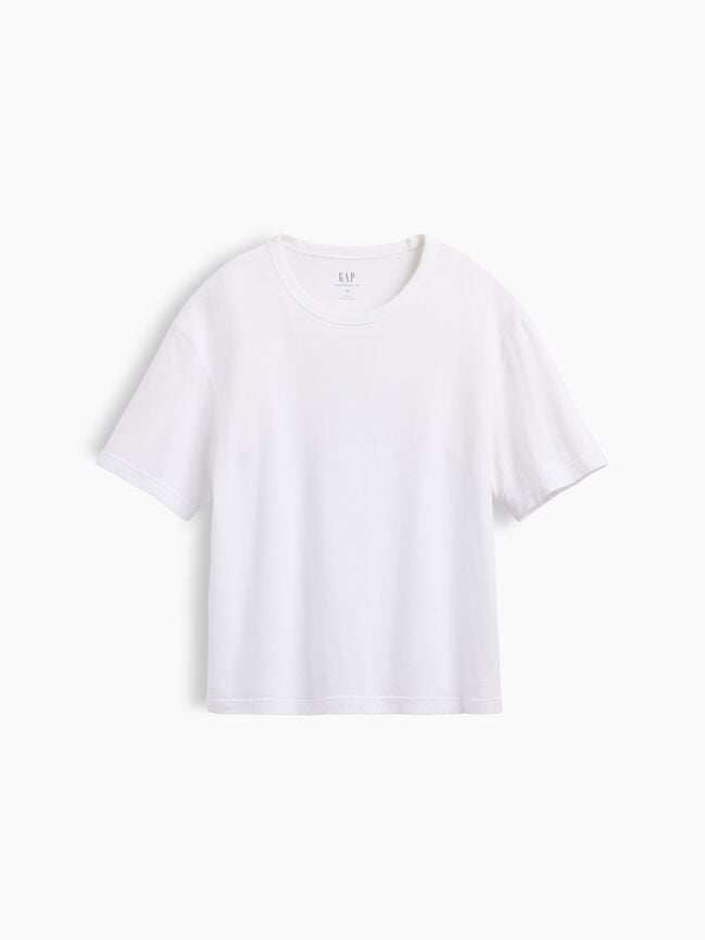 Adult Heavyweight Crop T-Shirt gap adult heavyweight crop t shirt