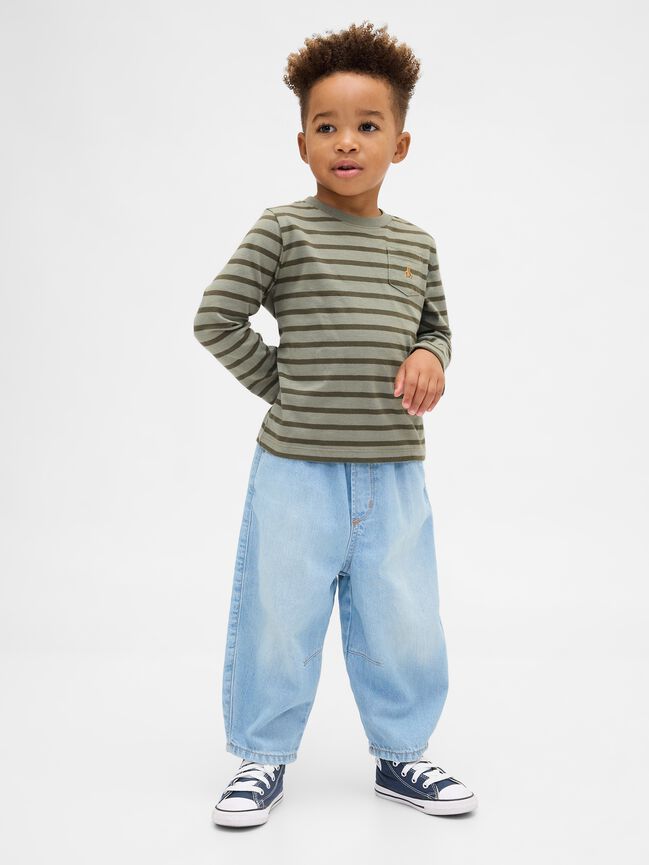 Baby & Toddler Pull-On Barrel Jeans gap baby toddler pull on barrel jeans