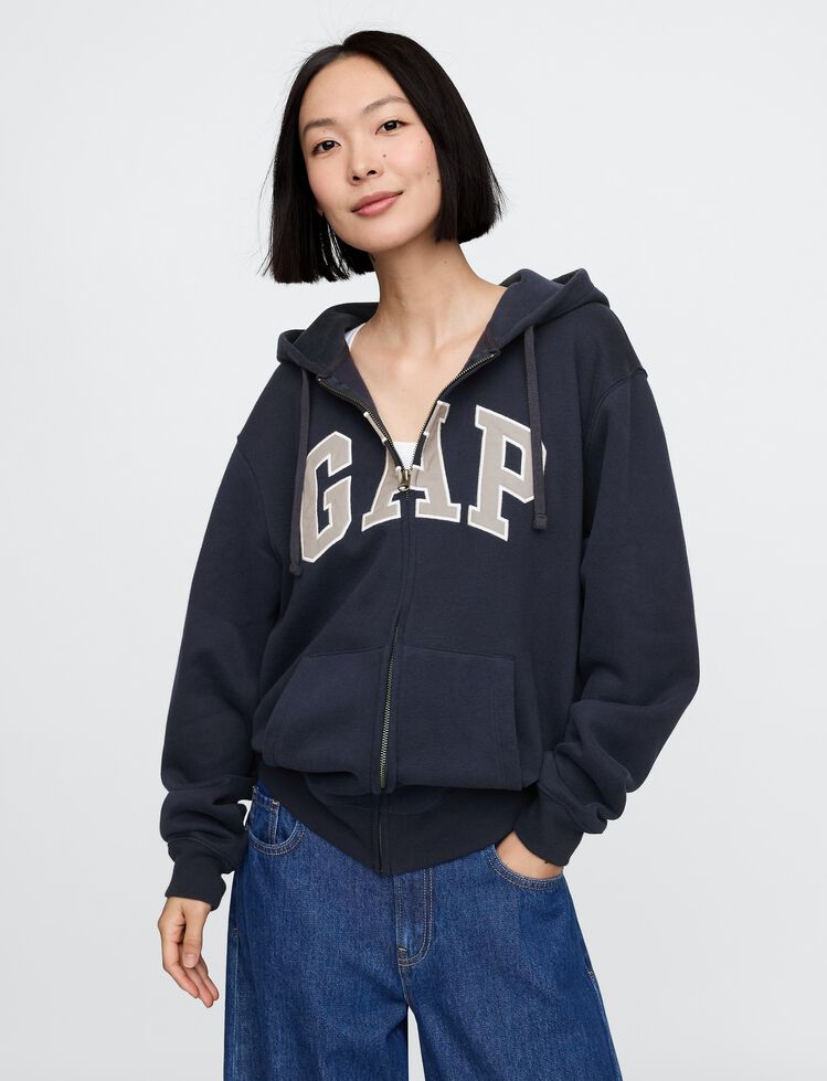 Adult VintageSoft Arch Logo Zip Hoodie gap adult vintagesoft arch logo zip hoodie
