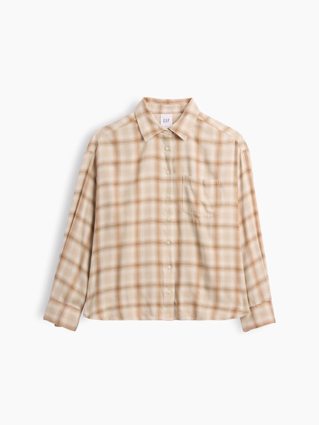 Oversized Shirt in Flannel gap oversized shirt in flannel