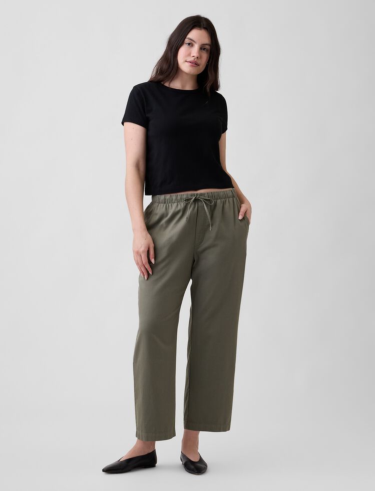Mid Rise Easy Twill Pants gap mid rise easy twill pants