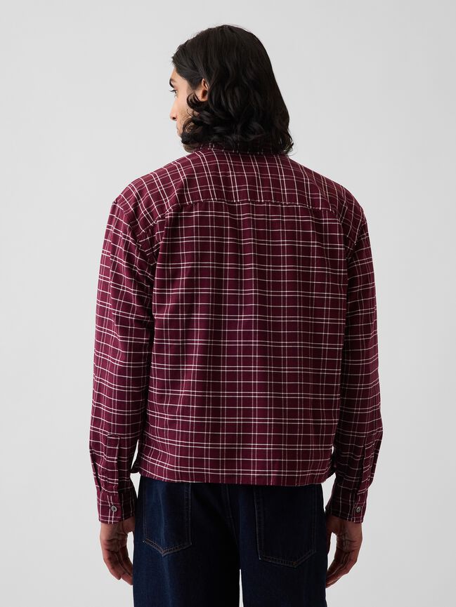 Relaxed Crop Straight-Hem Oxford Shirt gap relaxed crop straight hem oxford shirt