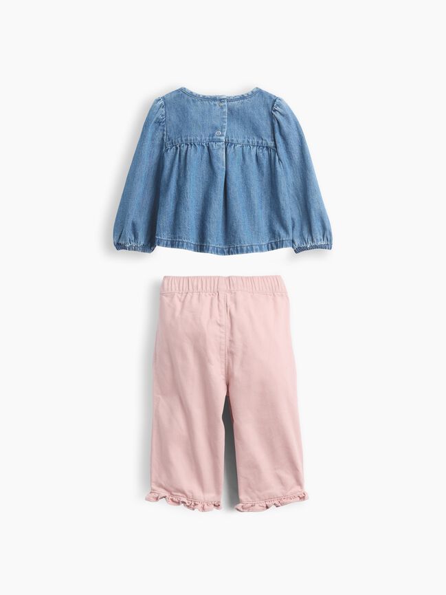 Baby Denim Outfit Set gap baby denim outfit set