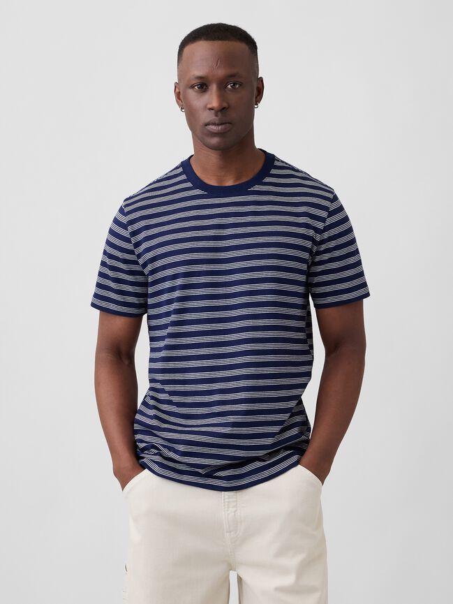 Everyday Soft Stripe Crewneck T-Shirt gap everyday soft stripe crewneck t shirt