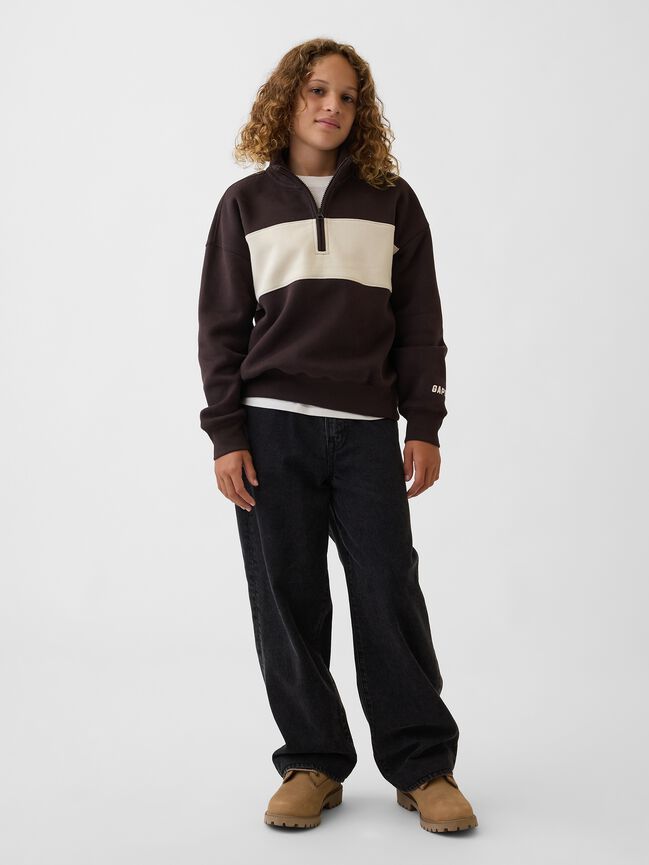 Kids VintageSoft Quarter-Zip Pullover gap kids vintagesoft quarter zip pullover
