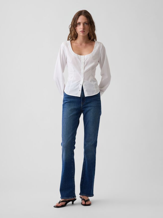 قميص كم طويل gap قميص كم طويل