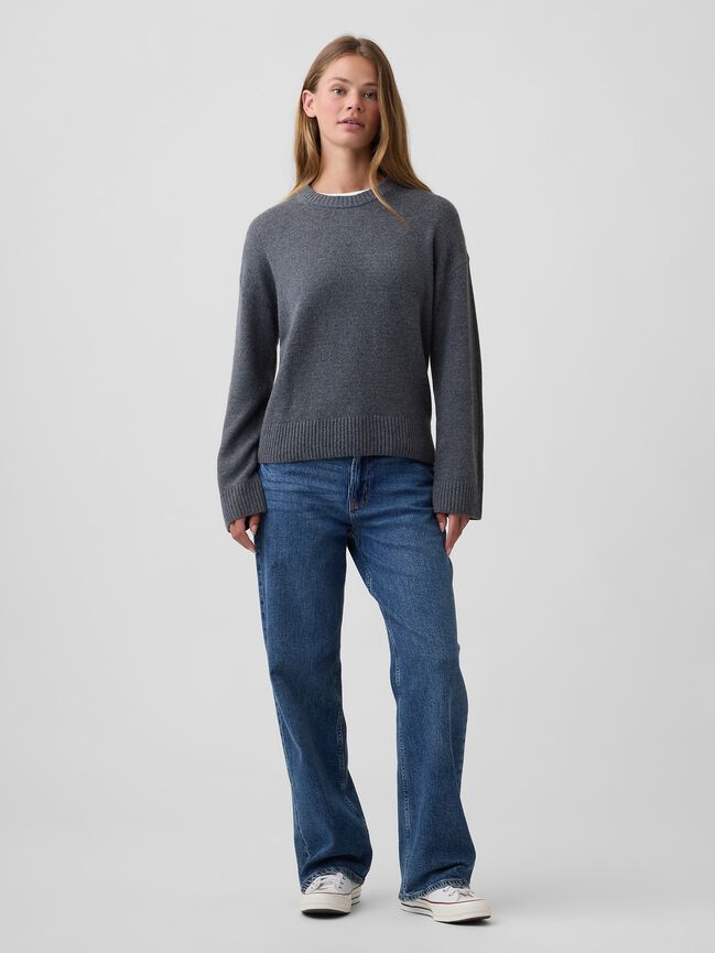 Cashsoft Relaxed Crewneck Sweater gap cashsoft relaxed crewneck sweater