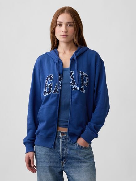 Relaxed Gap Logo Zip Hoodie