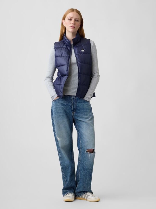 Relaxed Puffer Vest gap relaxed puffer vest