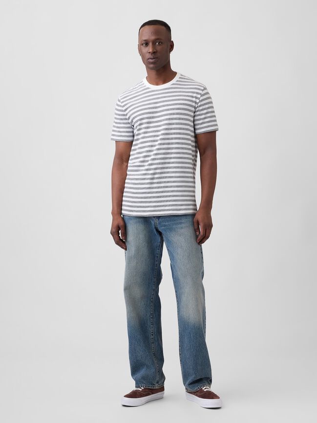 Everyday Soft Stripe Crewneck T-Shirt gap everyday soft stripe crewneck t shirt